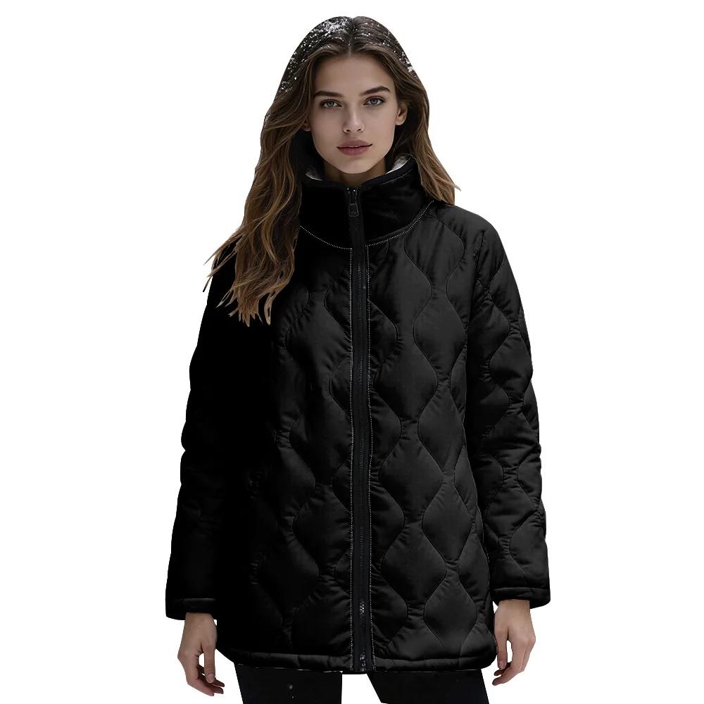 Veste matelassée Black Diamond avec col montant et fermeture éclair sur le devant pour l'hiver