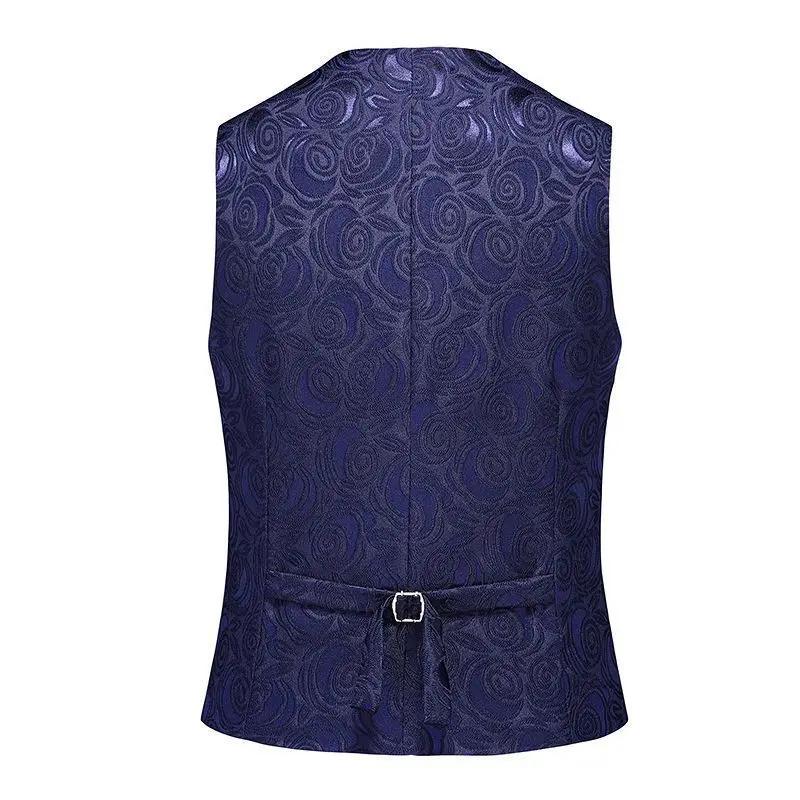 Gilet de costume brodé Jacquard pour hommes