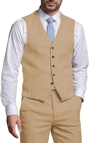 Costumes pour hommes 2 pièces gilet et pantalon ensemble Gentleman costume classique