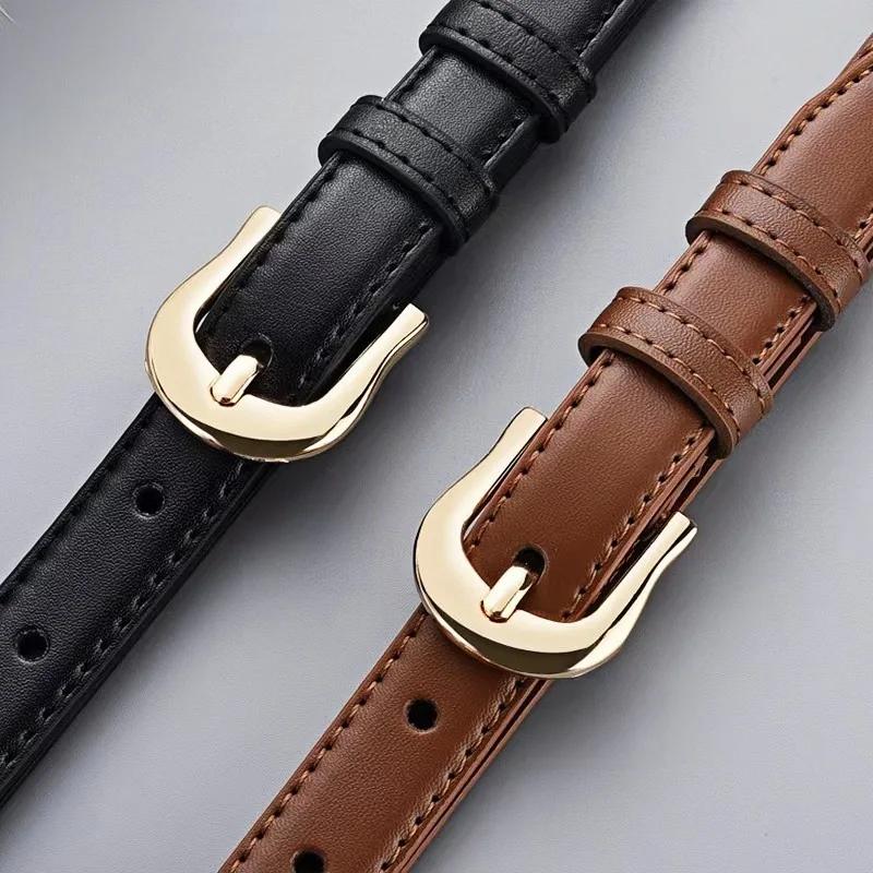 Ceinture d'été marron avec détails raffinés pour pantalon western