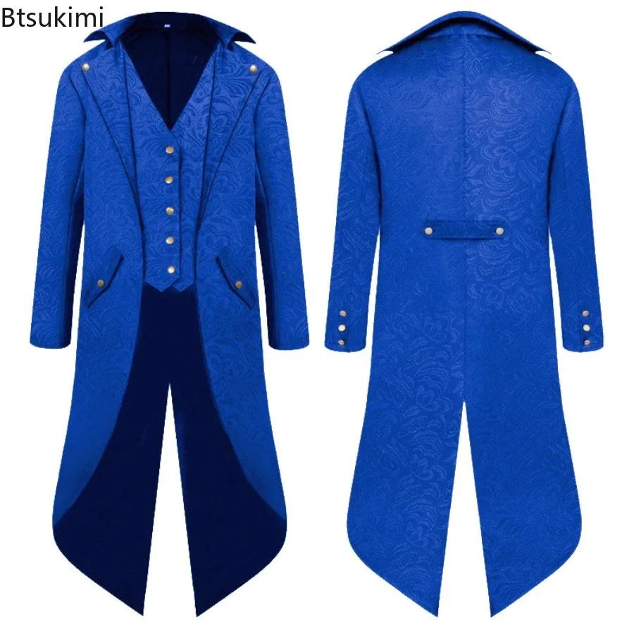 Veste de manteau en Jacquard rétro pour hommes