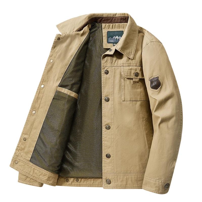 Veste à revers de style printemps et automne pour hommes