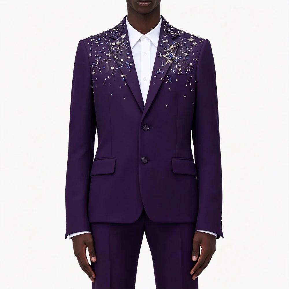 Costume de Mariage Homme de Luxe Perlé