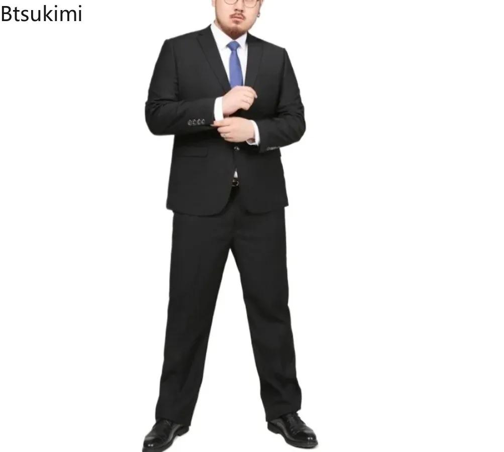 Ensemble deux pièces costume et pantalon de couleur unie pour homme