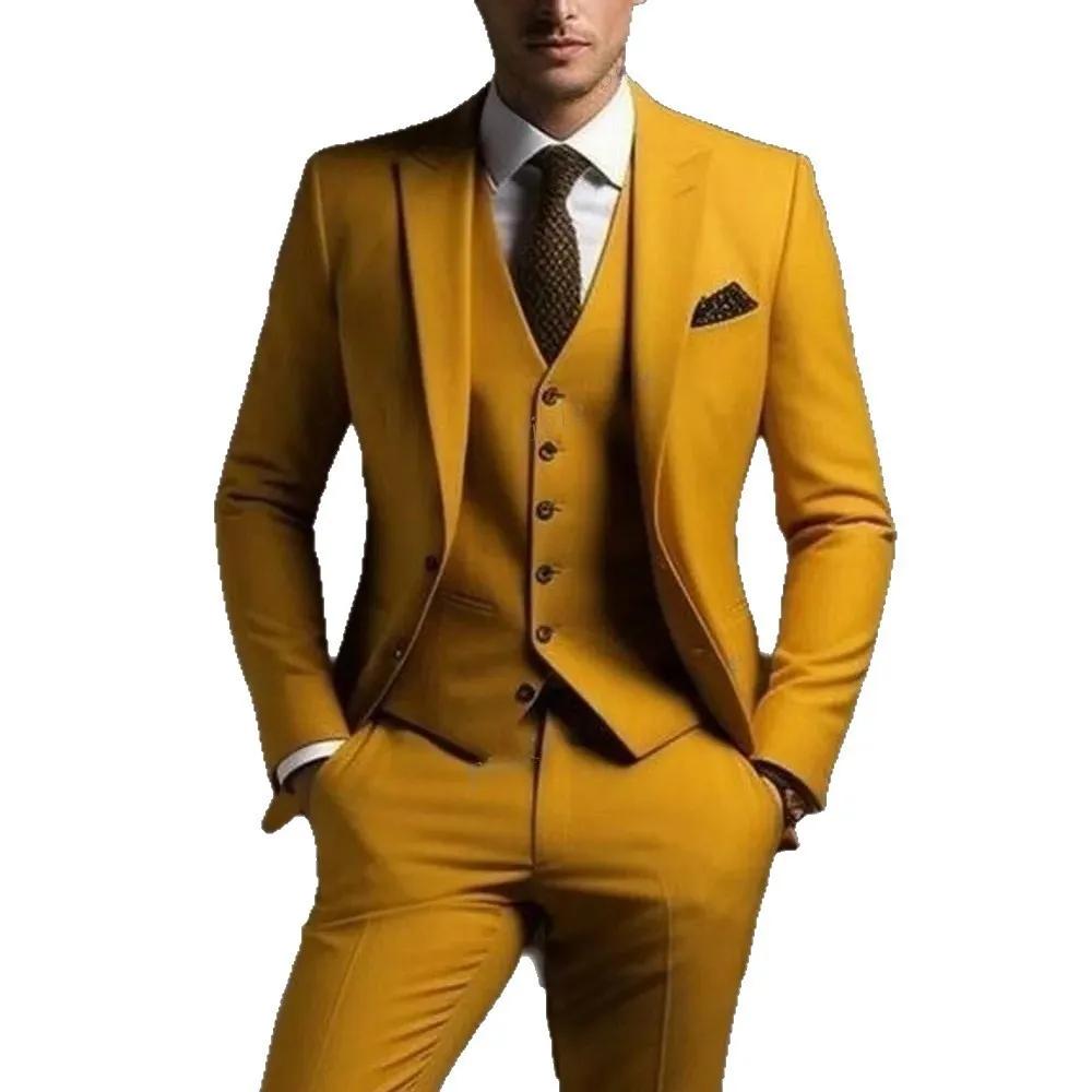 Ensemble de costume trois pièces élégant pour homme : veste