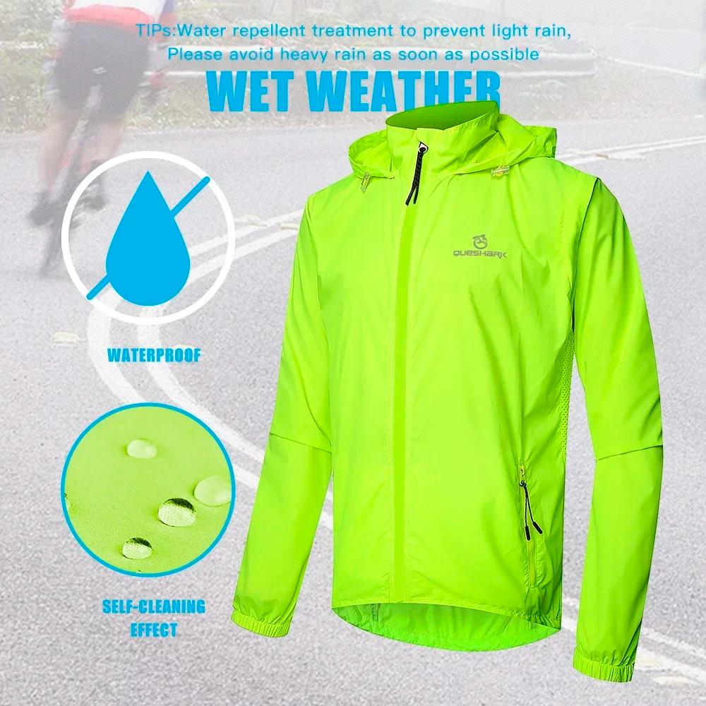 Queshark – veste de cyclisme à manches convertibles pour hommes