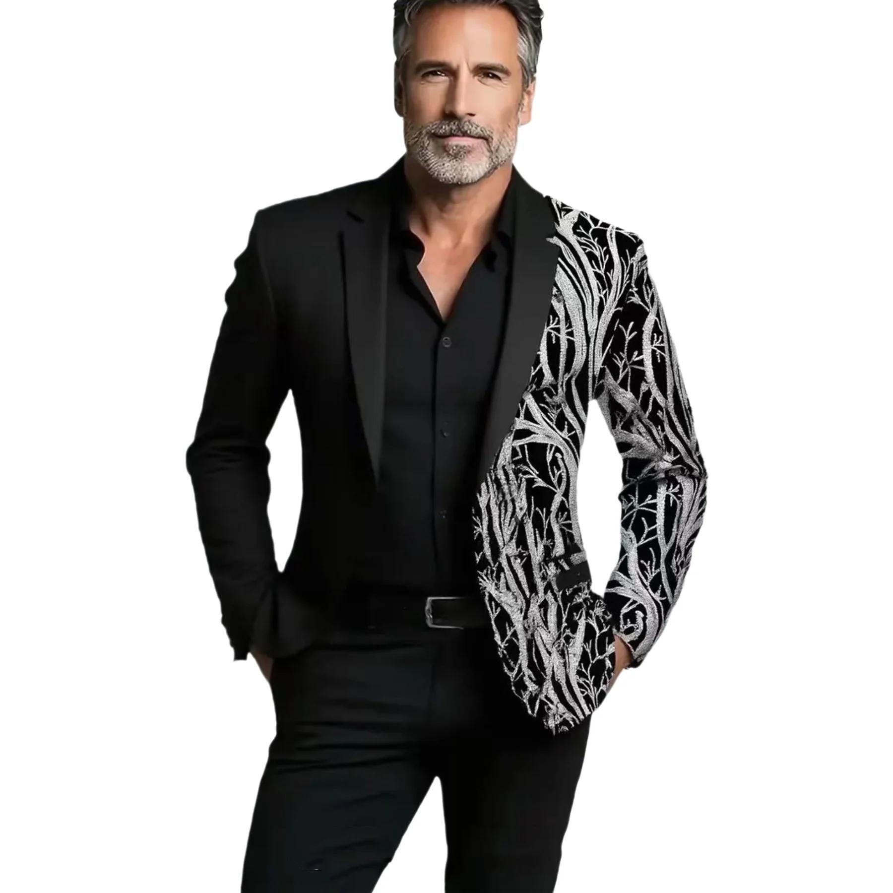 Veste de costume décontractée slim fit pour homme