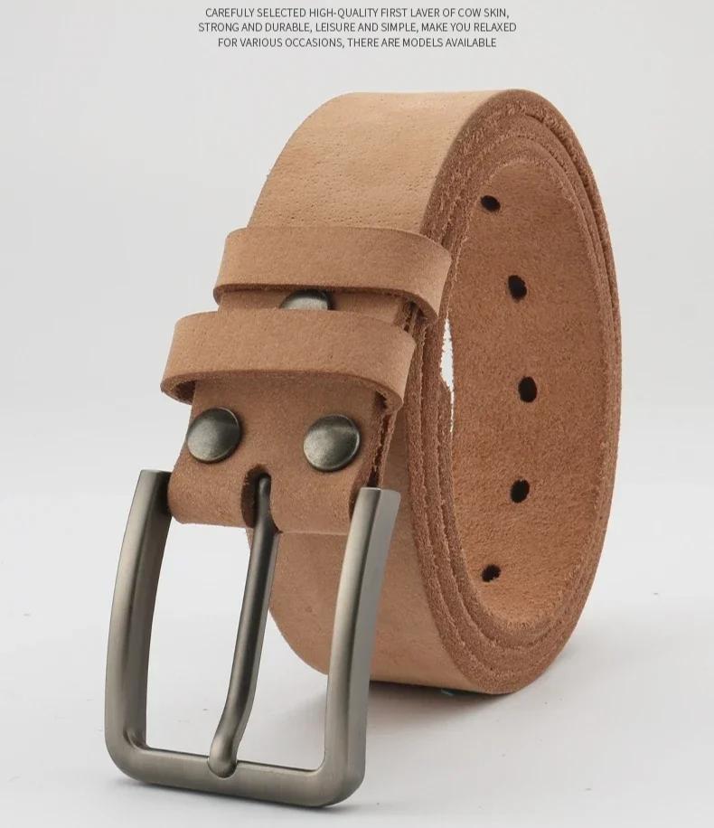 Ceinture en cuir pour hommes fabriquée en véritable peau de vache entière