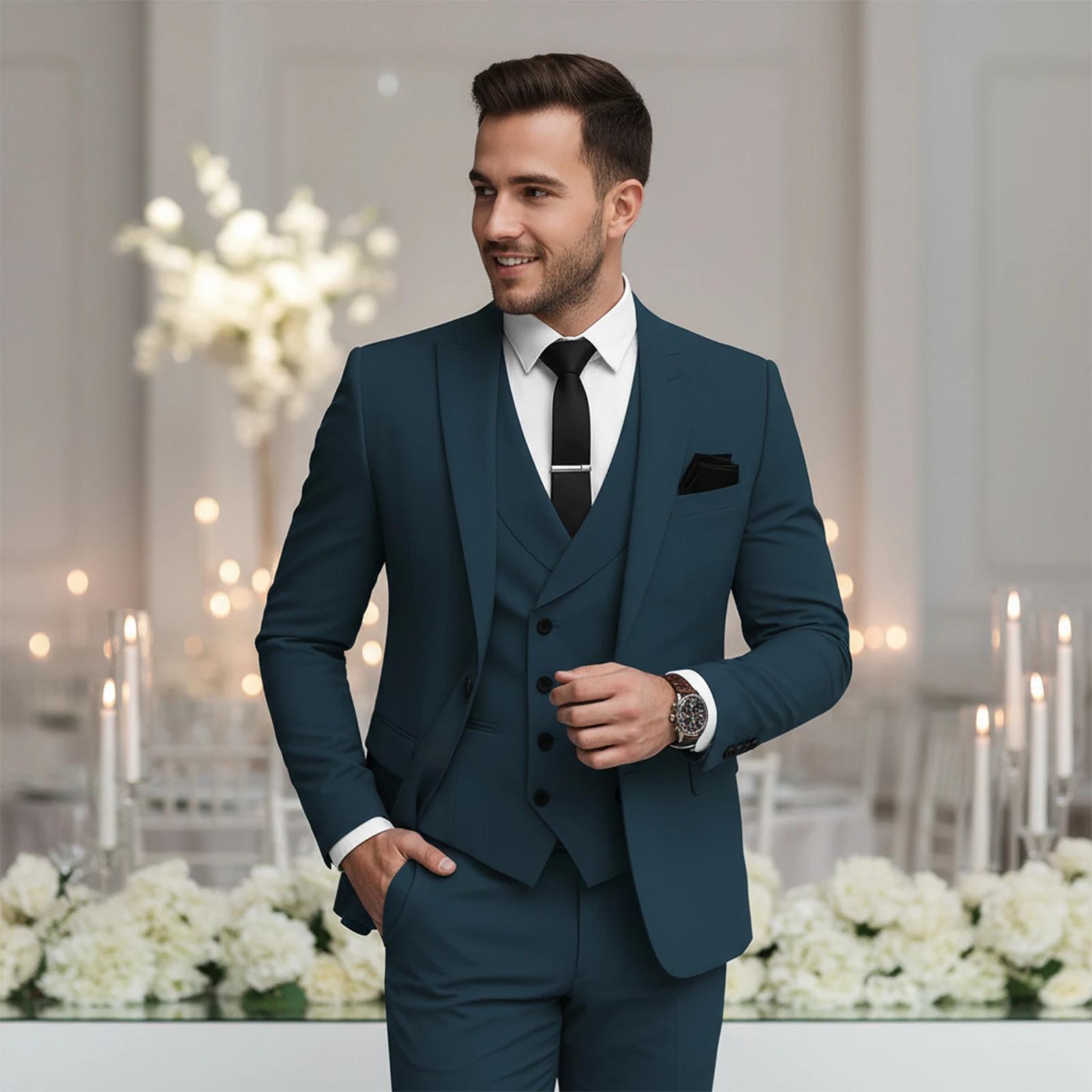 Costumes 3 pièces croisés pour hommes