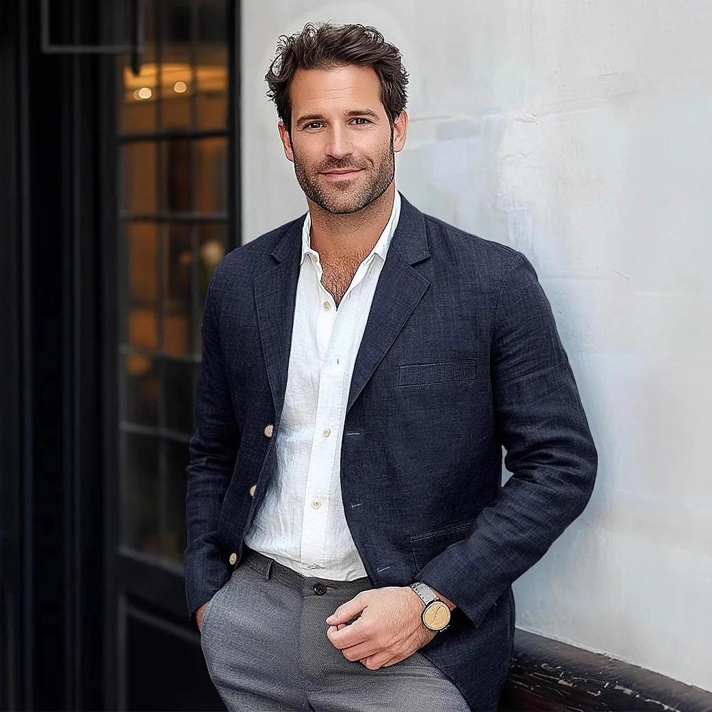 Blazer en lin pour hommes