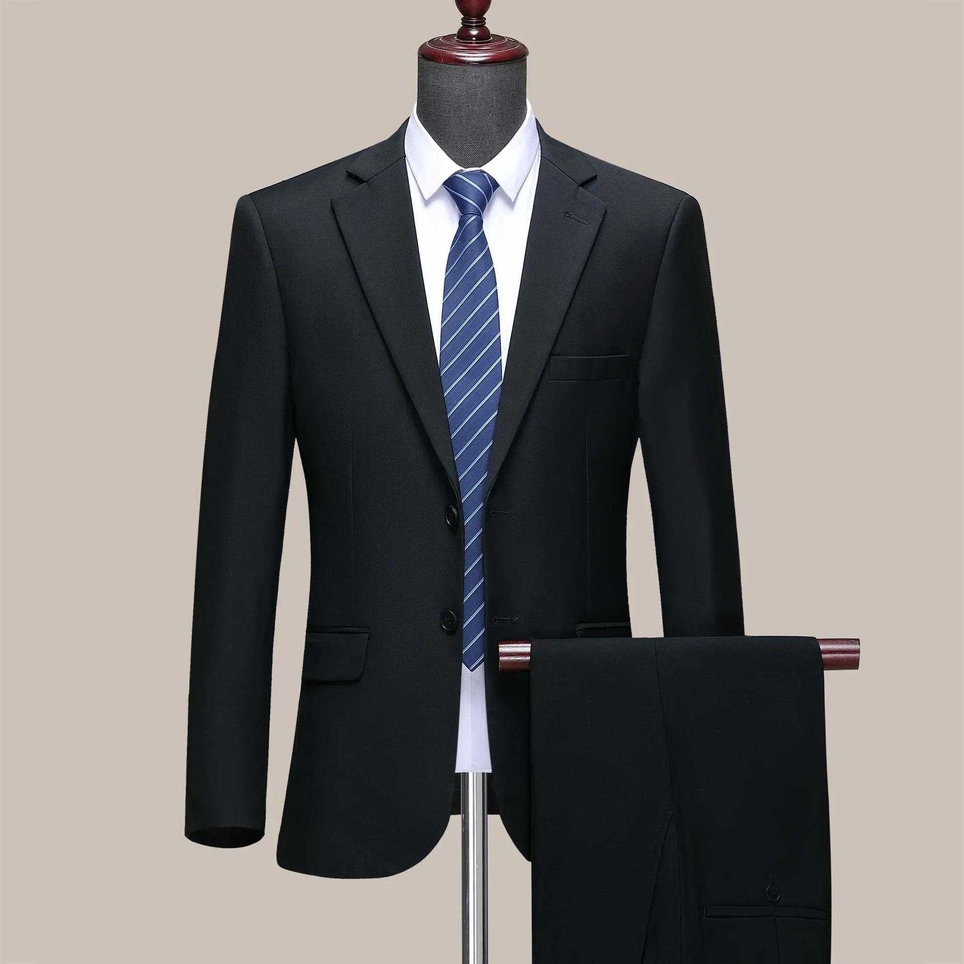 S-8XL trempée (Blazer + fj) Chemise décontractée de gentleman pour le travail