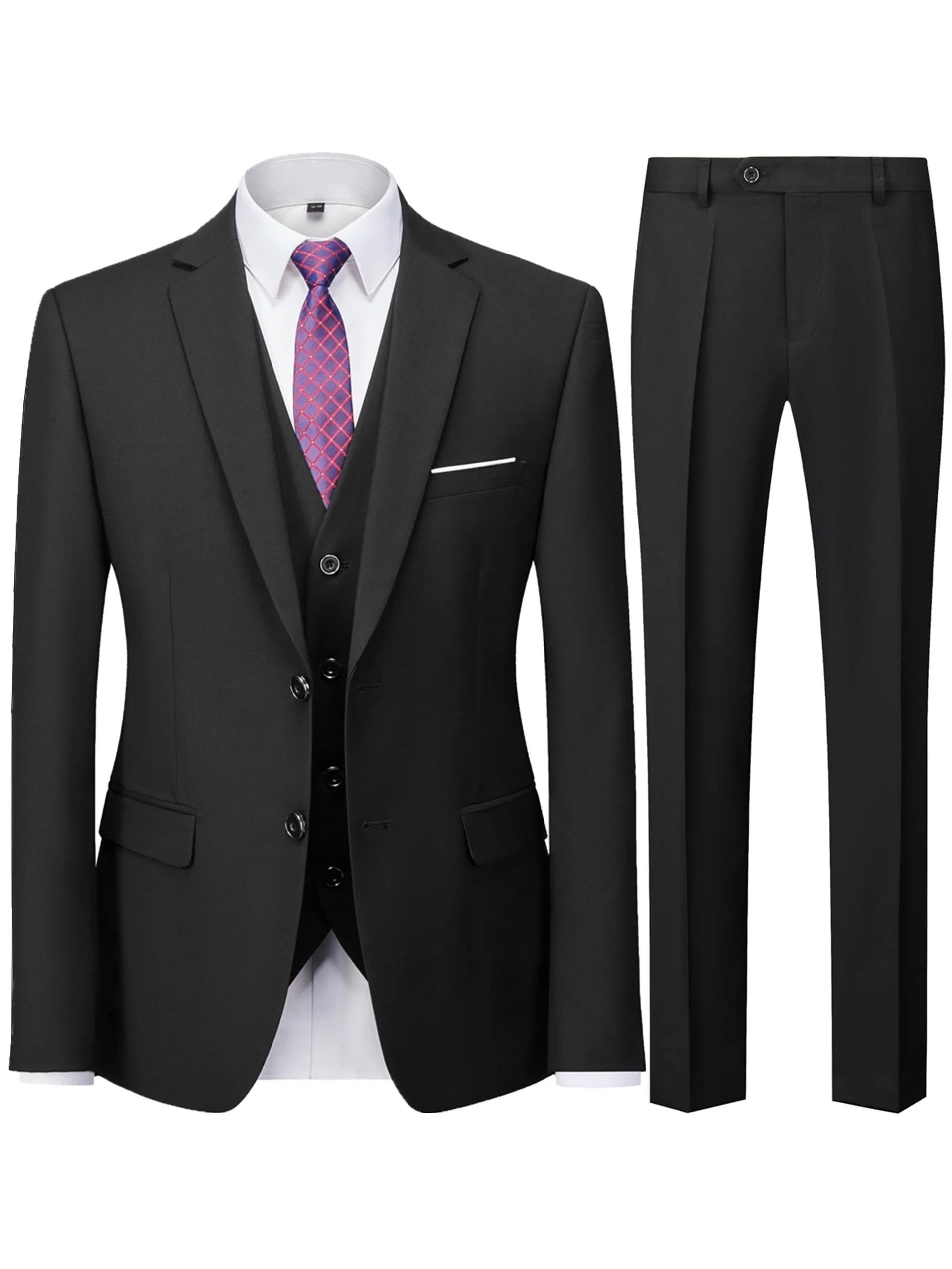 Ensemble de costume 2 pièces bordeaux pour homme (blazer + pantalon uniquement