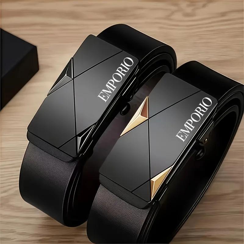 Ceinture élégante en cuir PU pour hommes – Ceintures à la mode pour la vie quotidienne
