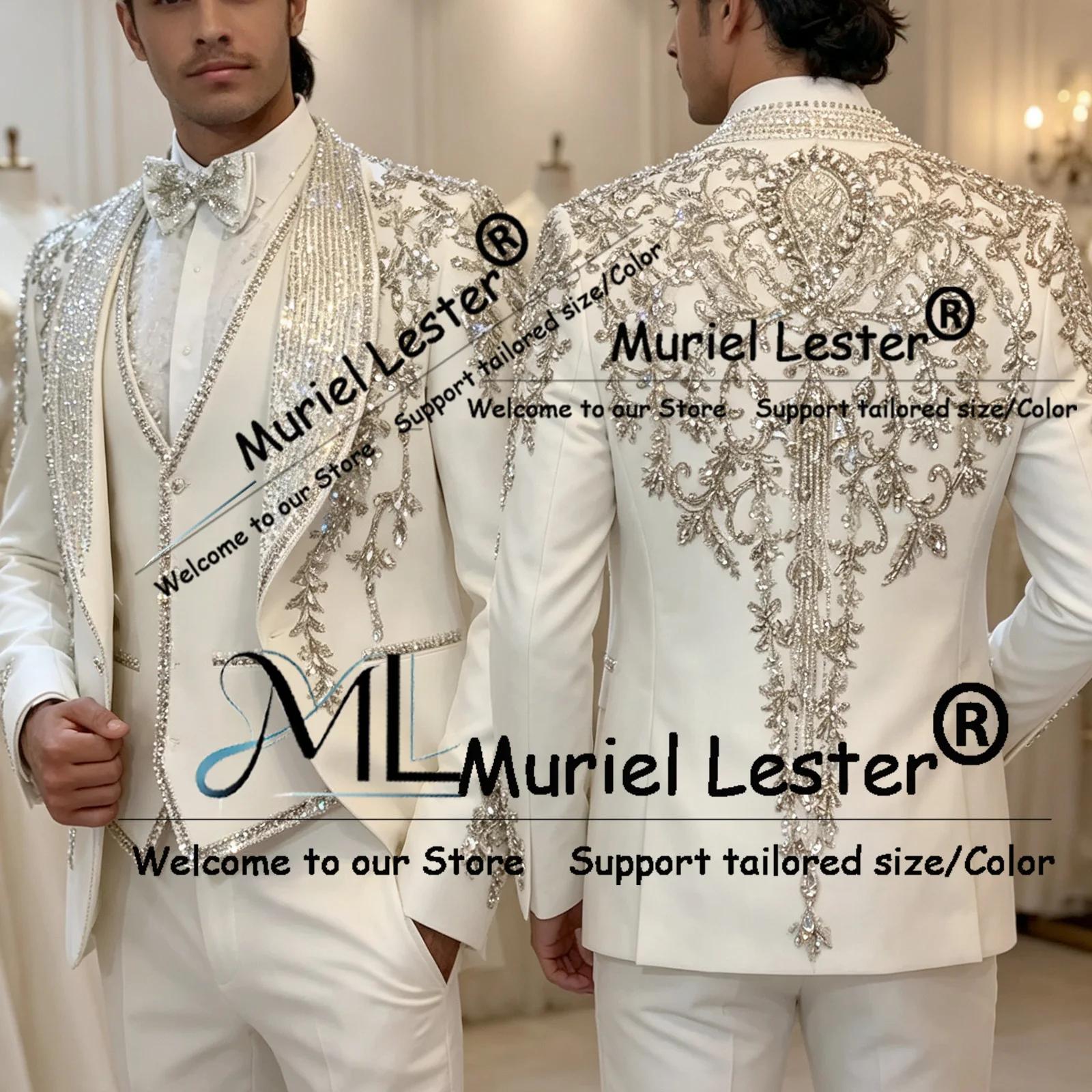 Costume de Mariage Exquis pour Homme – Blazer de Marié Scintillant à Paillettes et Revers Élégant – Tenue Formelle avec