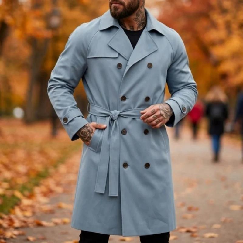 Trench-coat pour homme avec ceinture