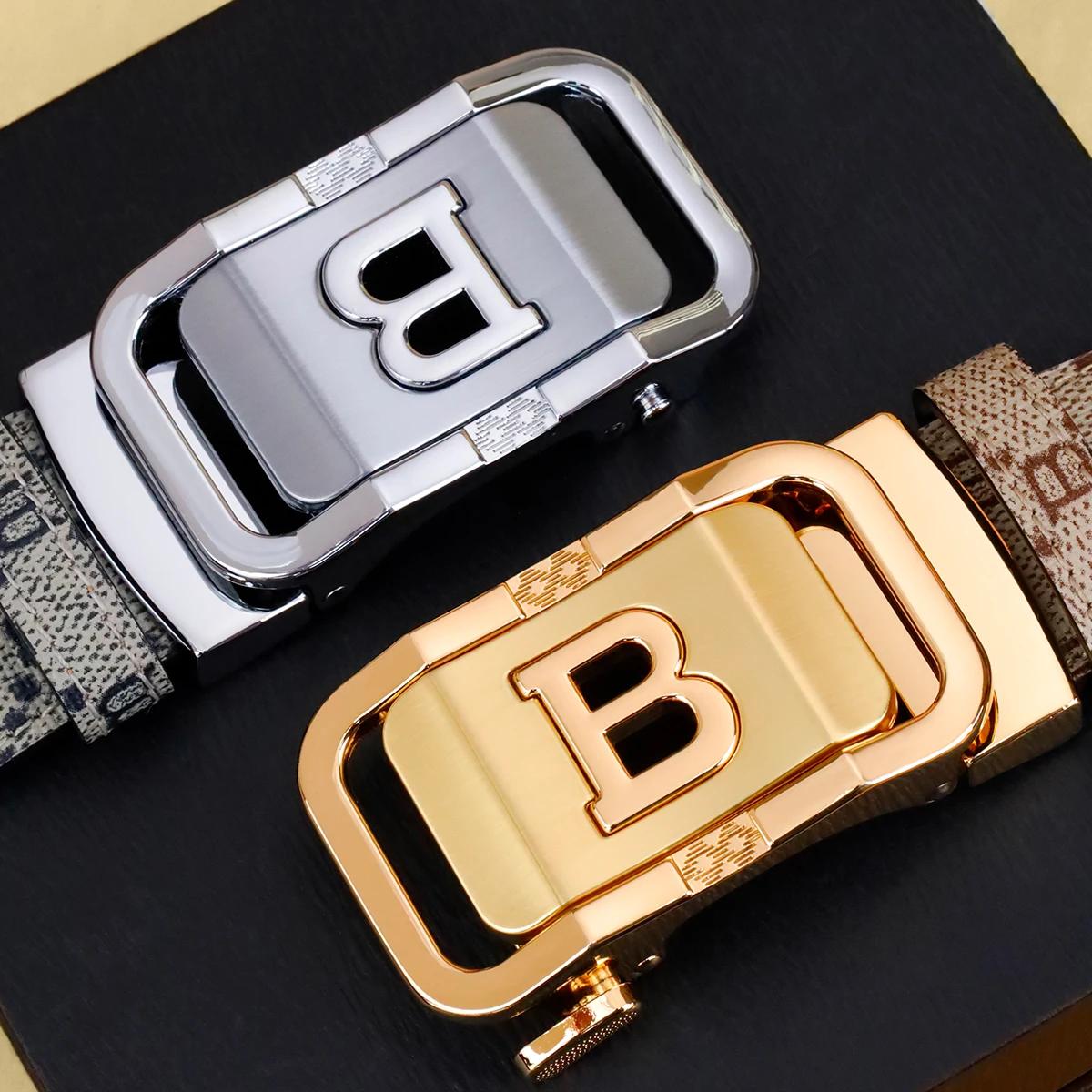Ceinture en cuir pour homme avec boucle automatique