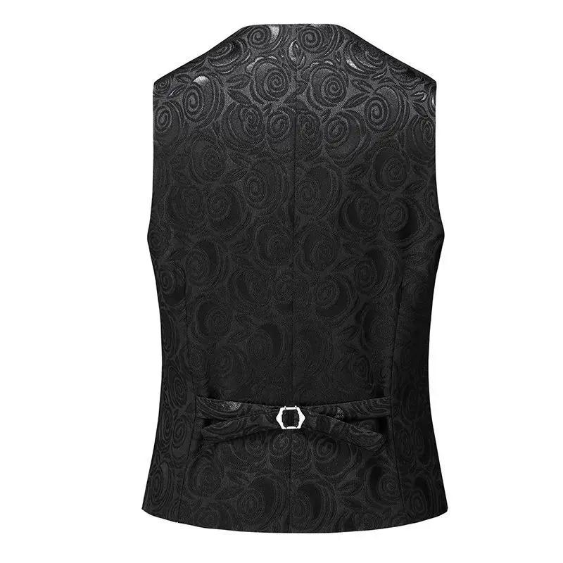 Gilet de costume brodé Jacquard pour hommes