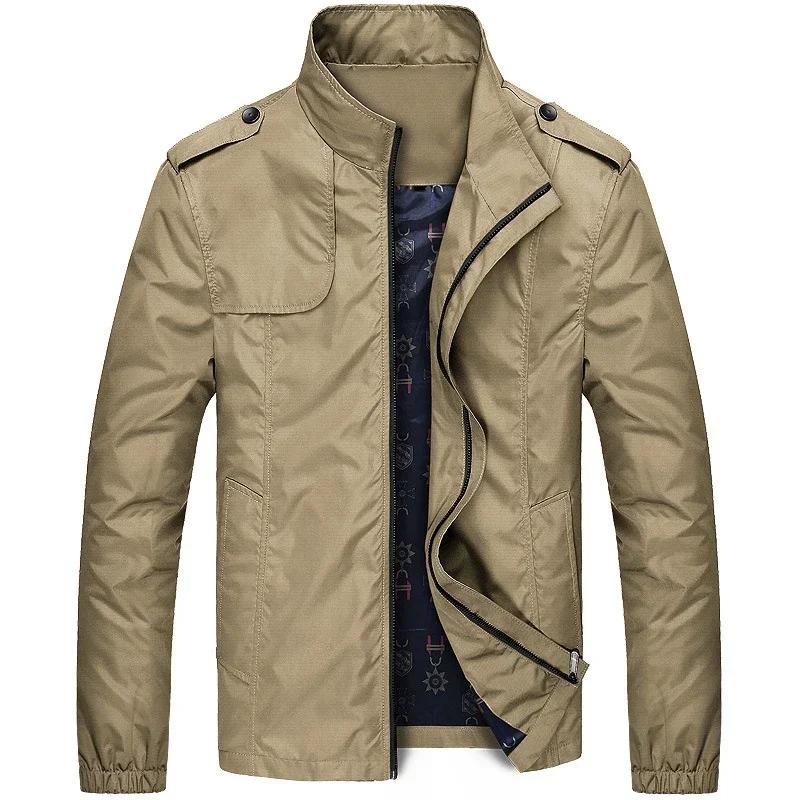 Personnalisable printemps automne décontracté solide mode mince veste mi-saison
