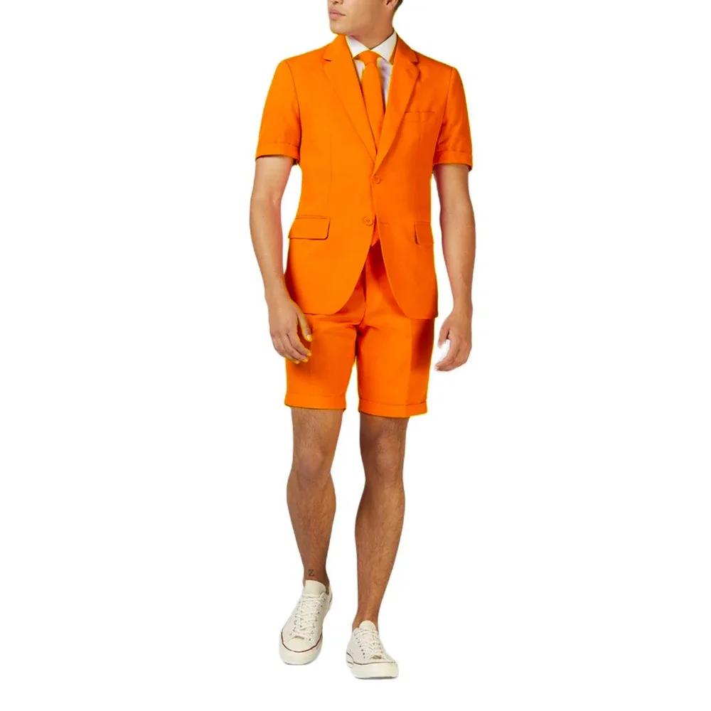 Nouveau rose hommes costumes simple boutonnage et revers cranté
