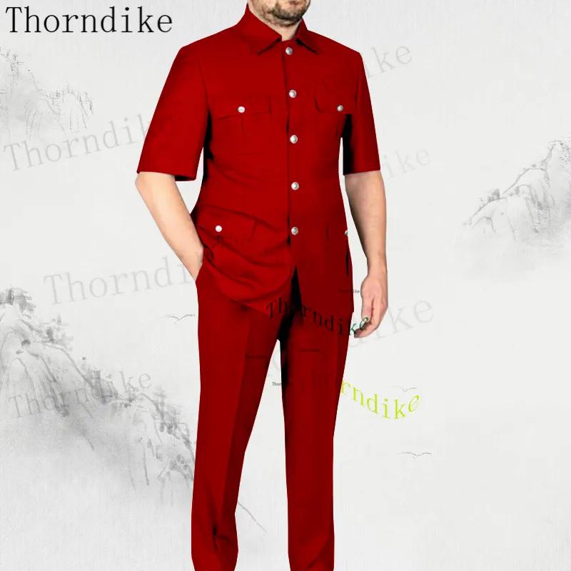Thorndike sur mesure hommes Costume 2 pièces classique gris foncé