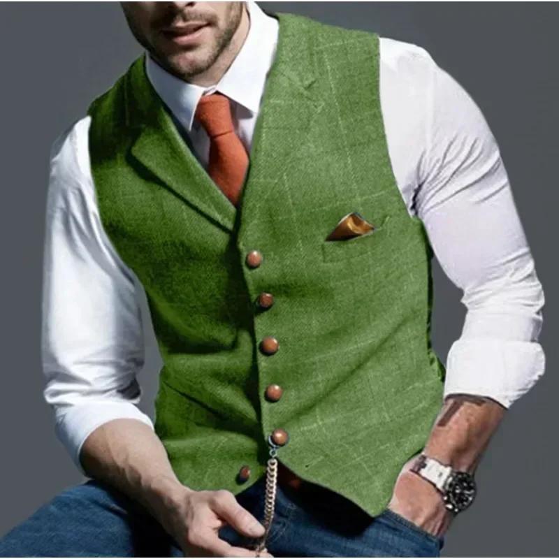 Gilets formels pour hommes costumes en Tweed gilet d'affaires
