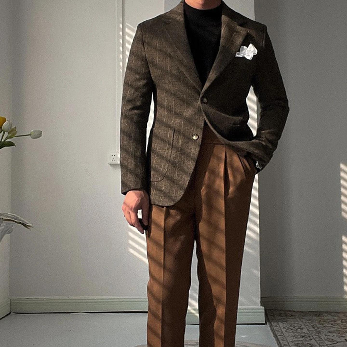 Veste de costume décontractée à simple boutonnage