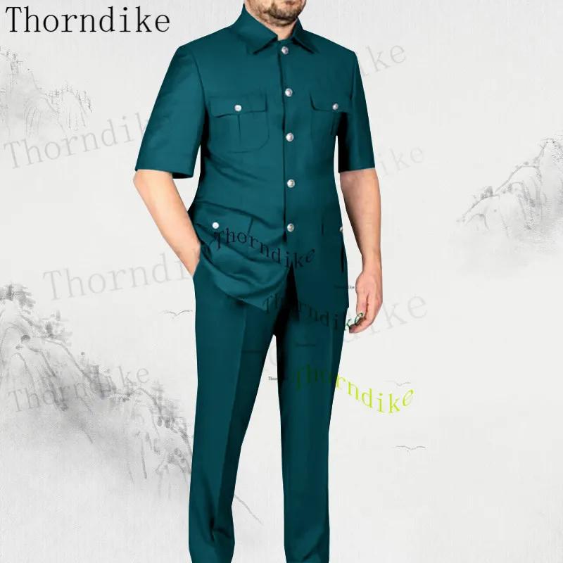 Thorndike sur mesure hommes Costume 2 pièces classique gris foncé