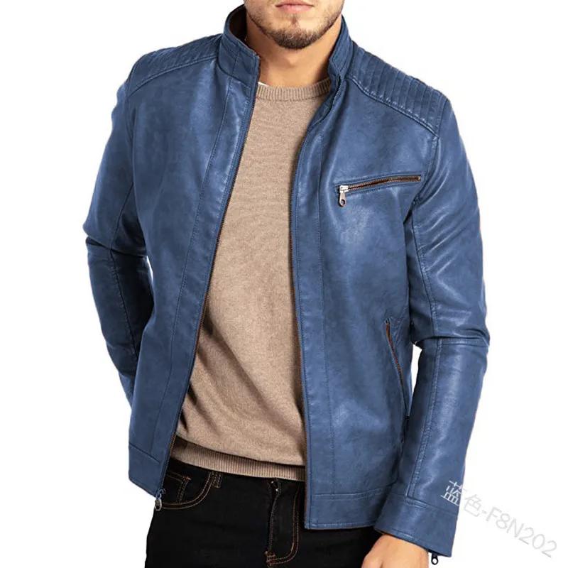 Veste en cuir PU pour hommes