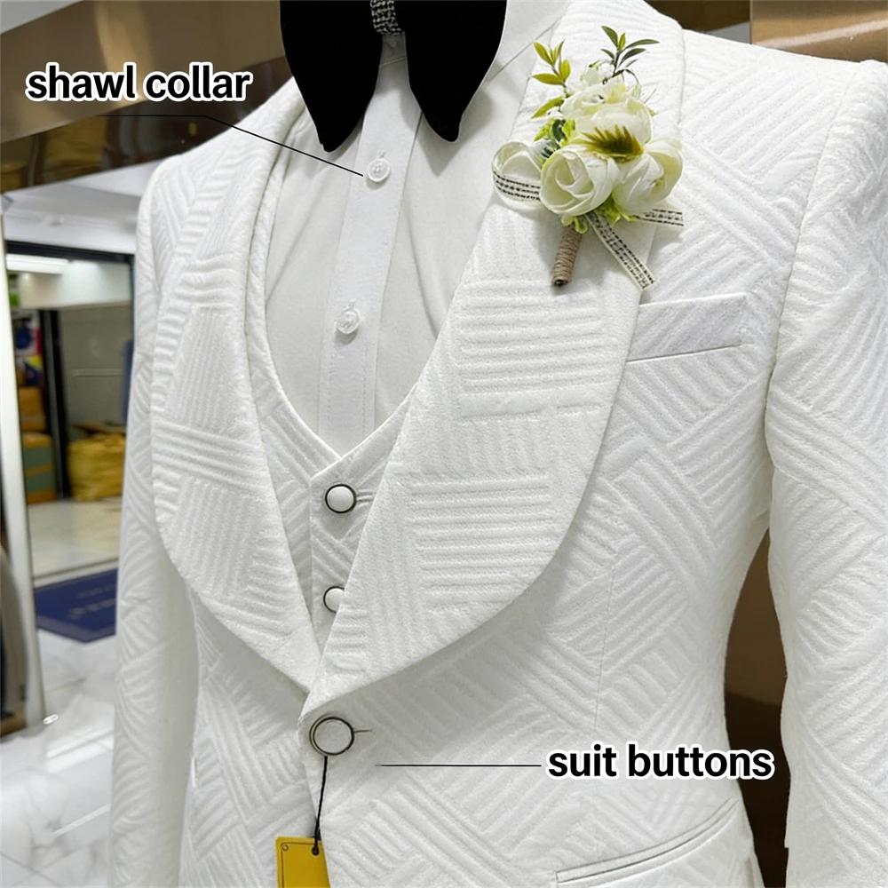 EXPÉDITION IMMÉDIATE - Costume de marié 4 pièces pour mariage