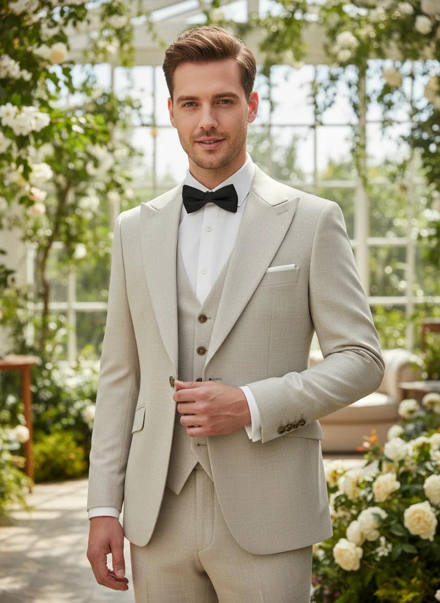 Costume Homme de Luxe Haute Qualité Coupe Slim pour Mariage