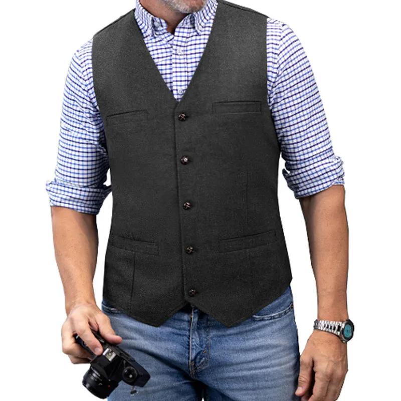 Gilet de costume classique décontracté pour hommes