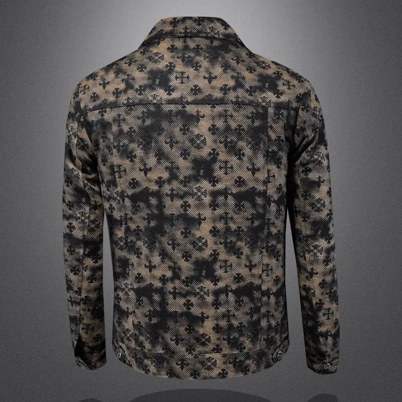 Veste Jacquard à col cranté pour hommes