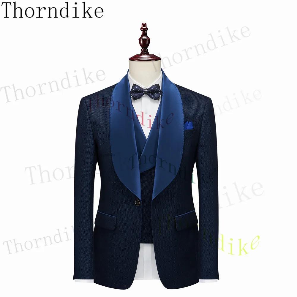Soit dike-Blazer et pantalon de mariage bleu marine pour hommes