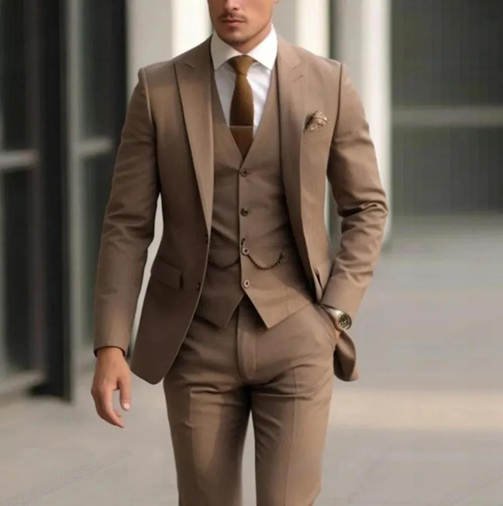 Ensemble de costume trois pièces élégant pour homme : veste