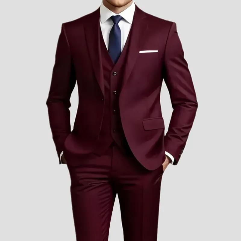 Ensembles de costumes élégants pour hommes - Ensemble de smoking coupe cintrée pour mariages et occasions formelles