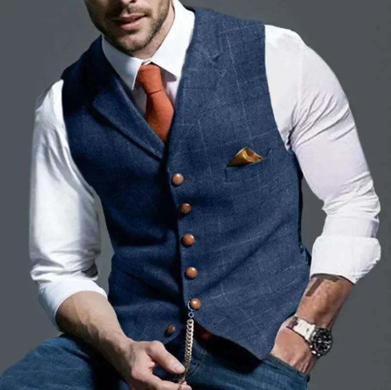 Gilet de costume classique décontracté pour homme