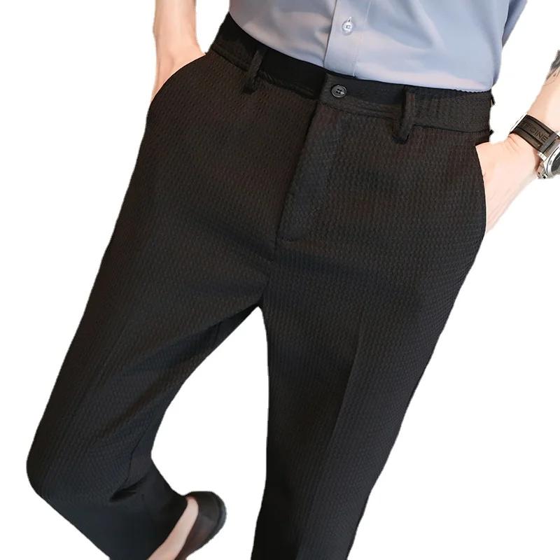 Pantalon de costume vert foncé pour homme 2026