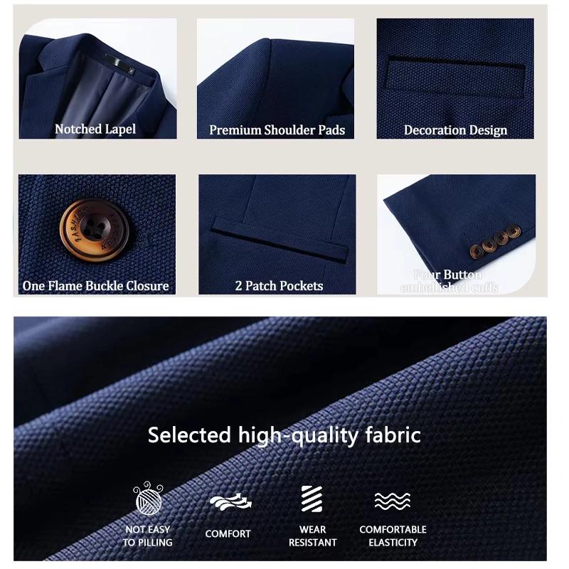 Veste de costume décontractée homme blazer sportif un bouton élégante pour homme occasions affaires printemps automne