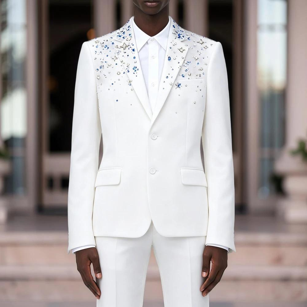 Costume de Mariage Homme de Luxe Perlé