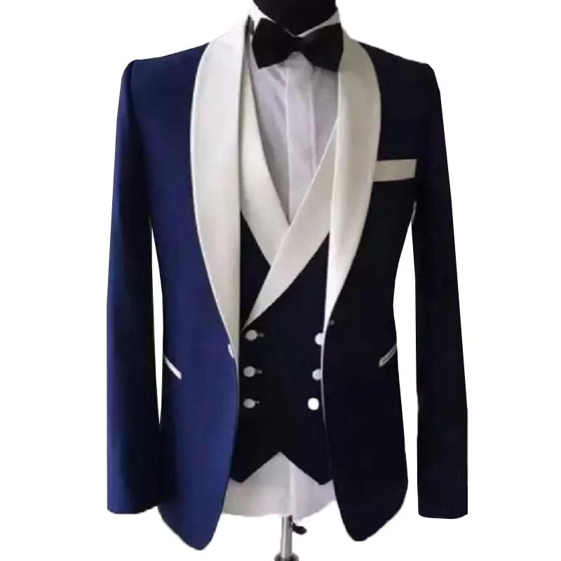 Thonndike – costume 3 pièces bleu marine pour homme