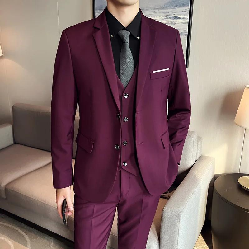 Costume de mariage 3 pièces pour hommes