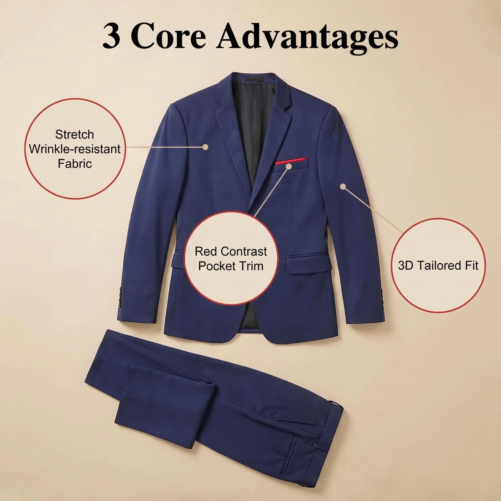 Ensembles de costumes élégants pour hommes - Ensemble de smoking ajusté pour mariages et occasions formelles - Costume de marié pour homme