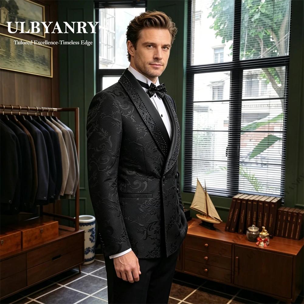 Costume formel pour homme ULBYANRY orné de cristaux