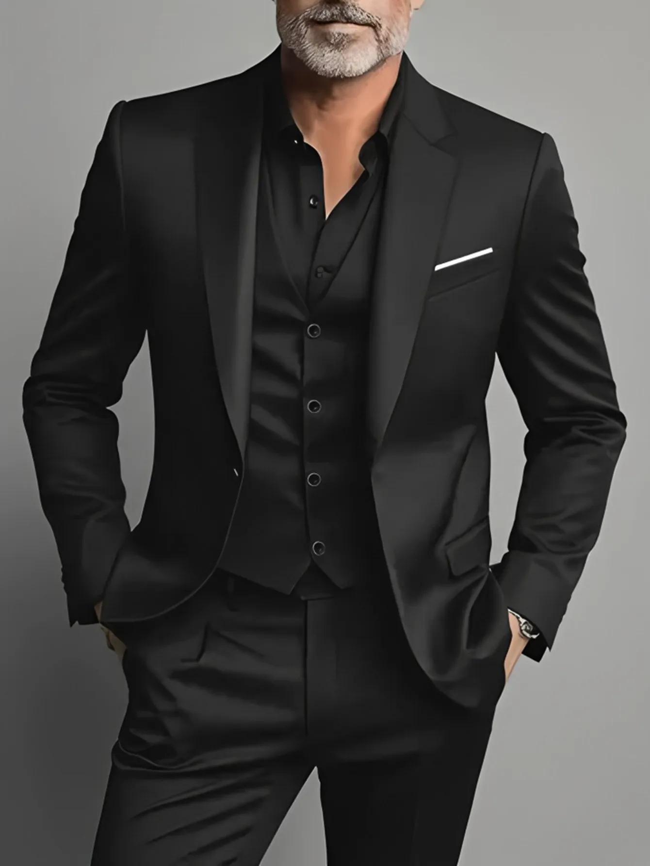 Ensembles de costumes élégants pour hommes - Ensemble de smoking coupe cintrée pour mariages et occasions formelles