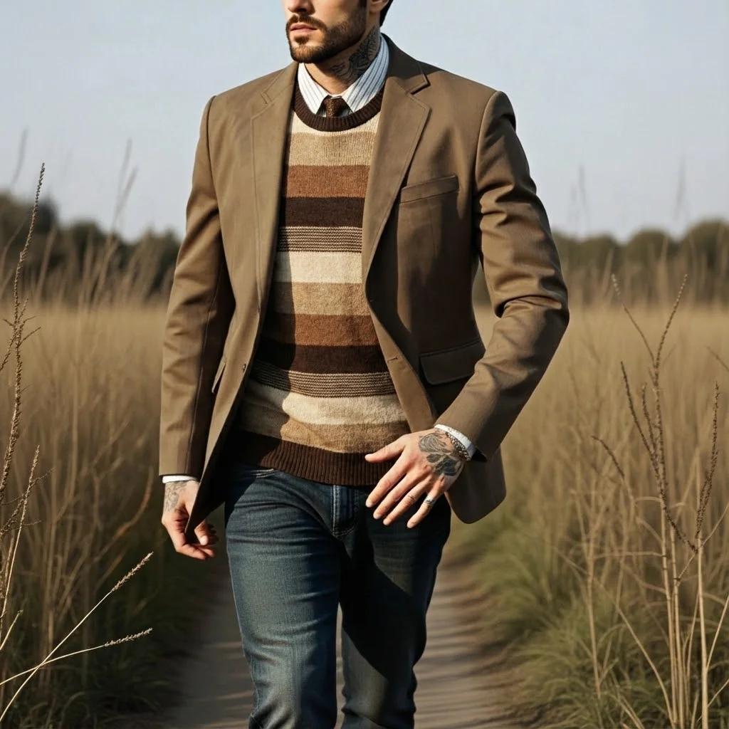 Veste à simple boutonnage pour homme