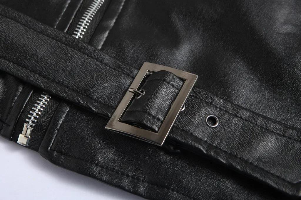 Veste en cuir PU pour homme 2026