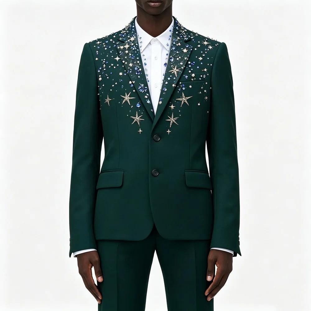 Costume de Mariage Homme de Luxe Perlé