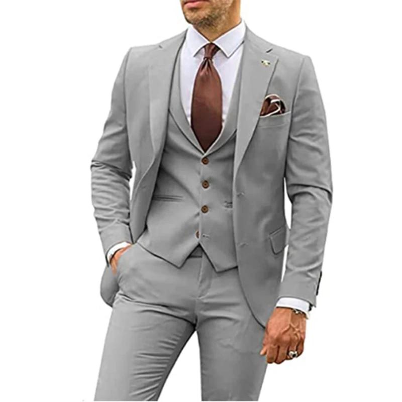 Costumes beiges 3 pièces pour hommes