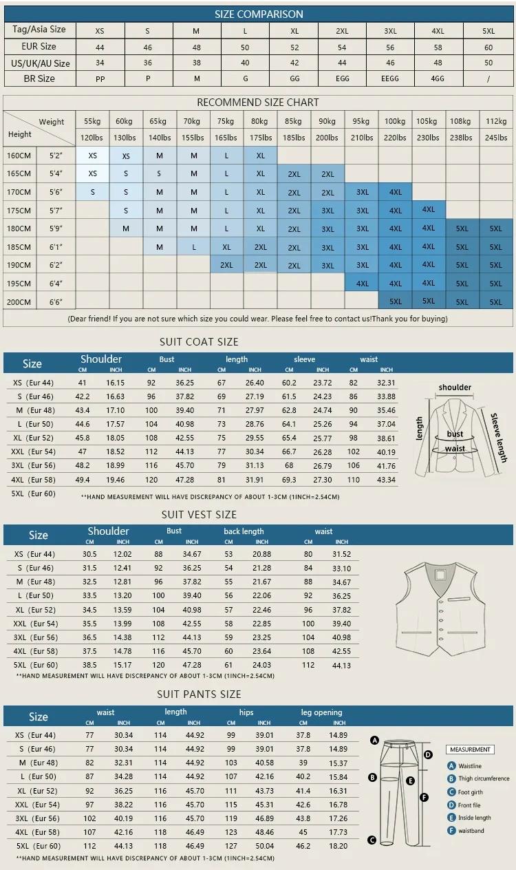 Costume Homme de Luxe Haute Qualité Coupe Slim pour Mariage