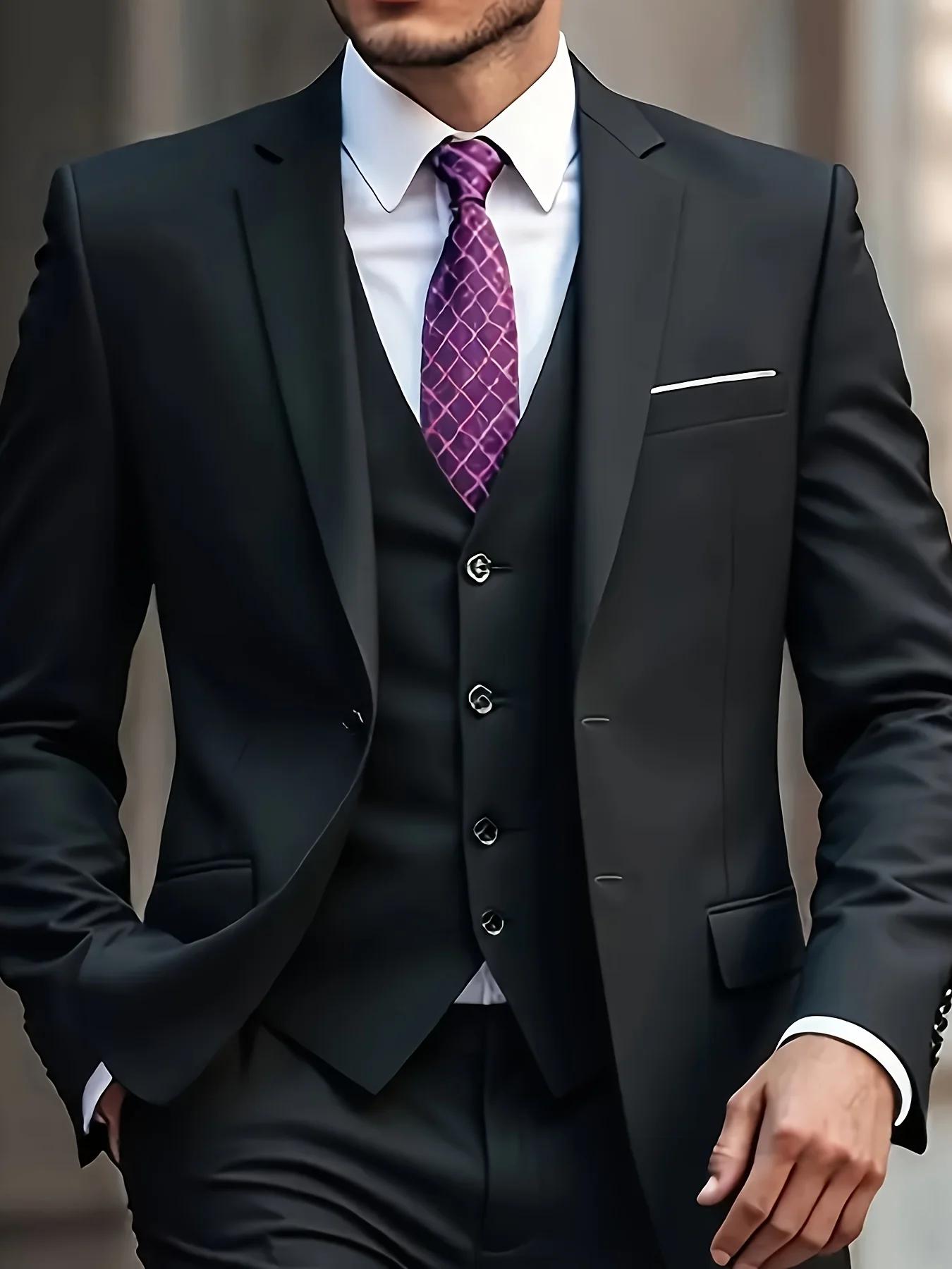 Blazer bleu marine ajusté pour homme